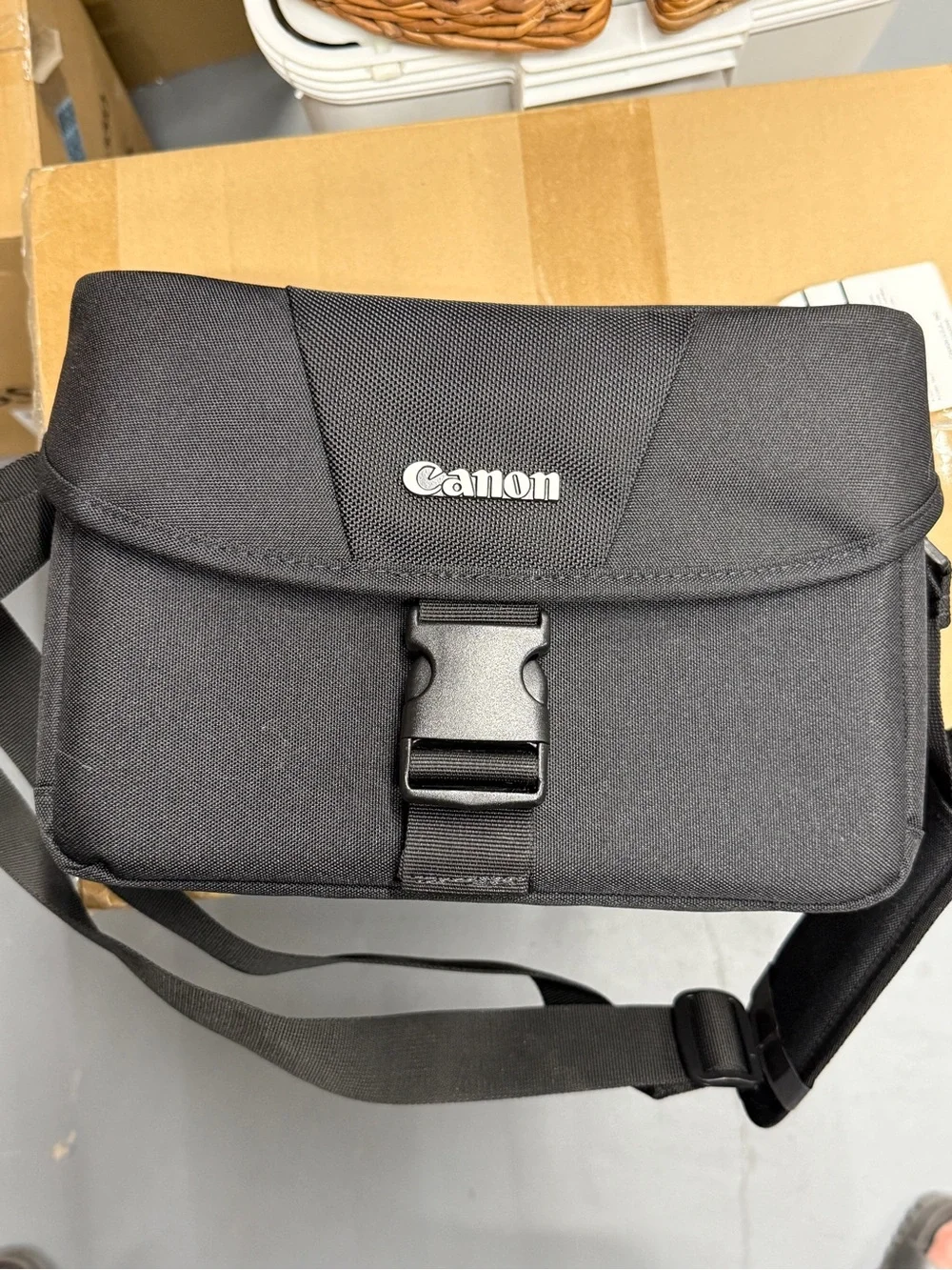 Canon Black Messenger Camera Bag with Adjustable Shoulder Strap